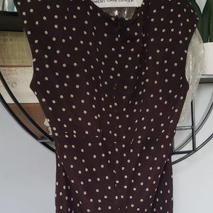 Womans Chocolate & Creme Polka Dot Dress